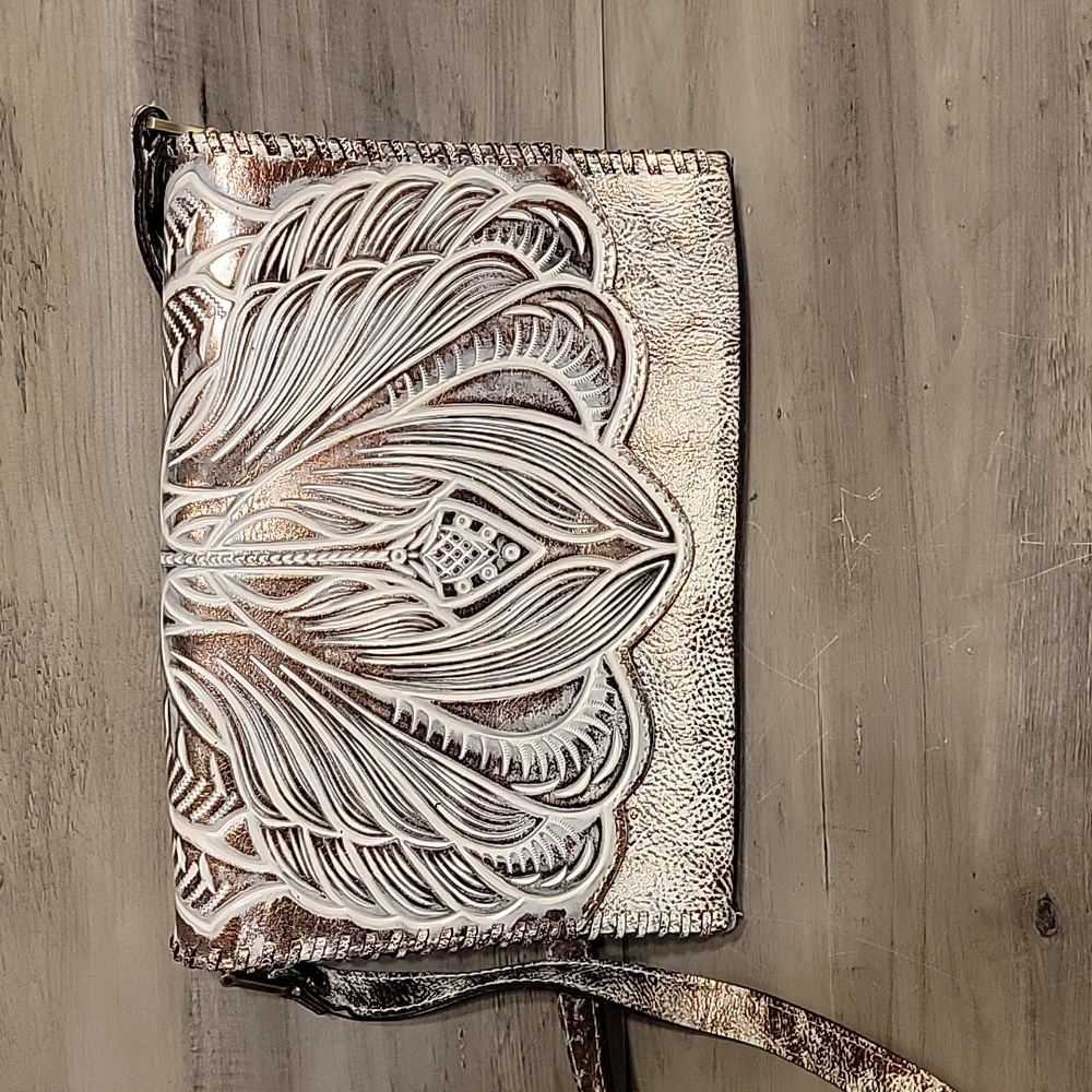 Patricia Nash gold pocket book